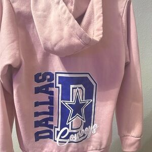 Pink Dallas Cowboys  Hoodie with Blue Graphic